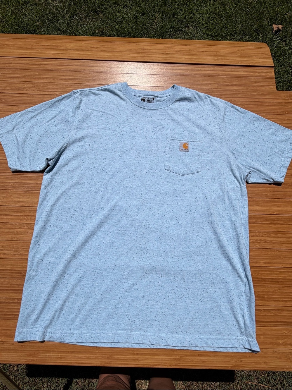 Carhartt Light Blue Heather Short-Sleeve Pocket Tee XL